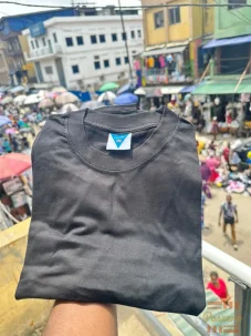 Unisex Black Roundneck