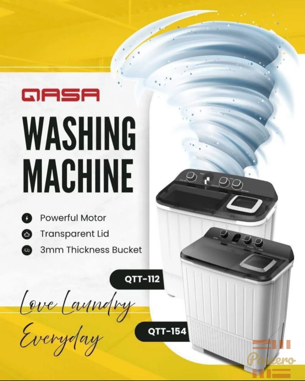 Qasa 7.6kg twin tubs washing machine1