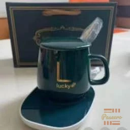 Electric coffee with saucer
Available in pink white and green2