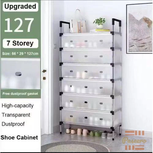 7 layer covered shoe rack
