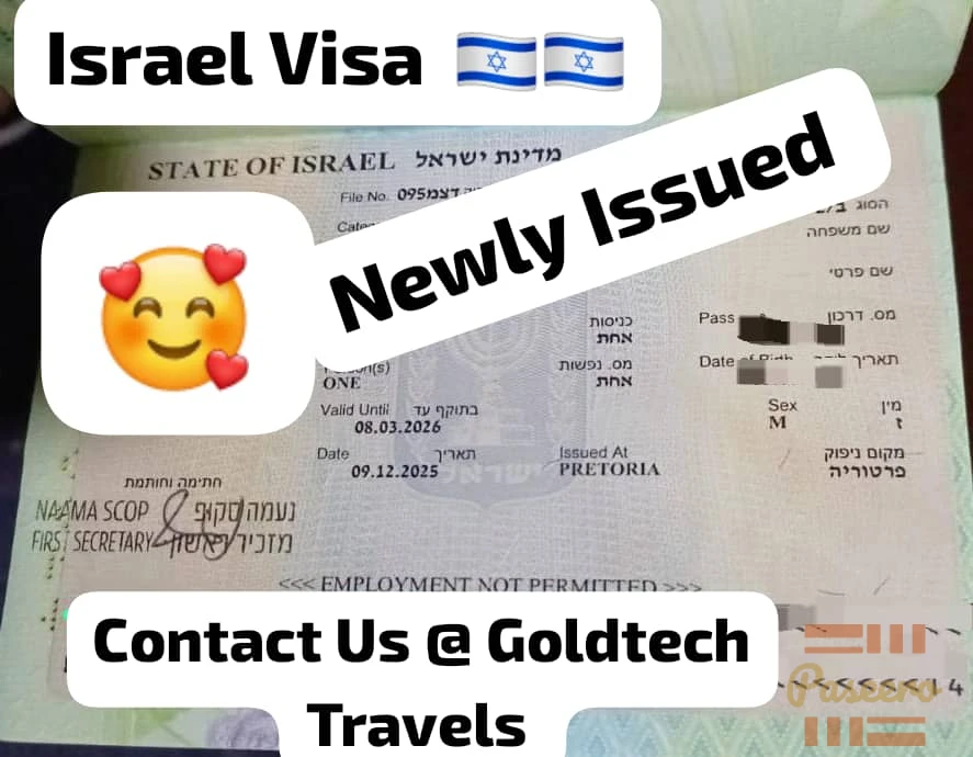 Israel 🇮🇱 Tourist/Visit Visa Available1