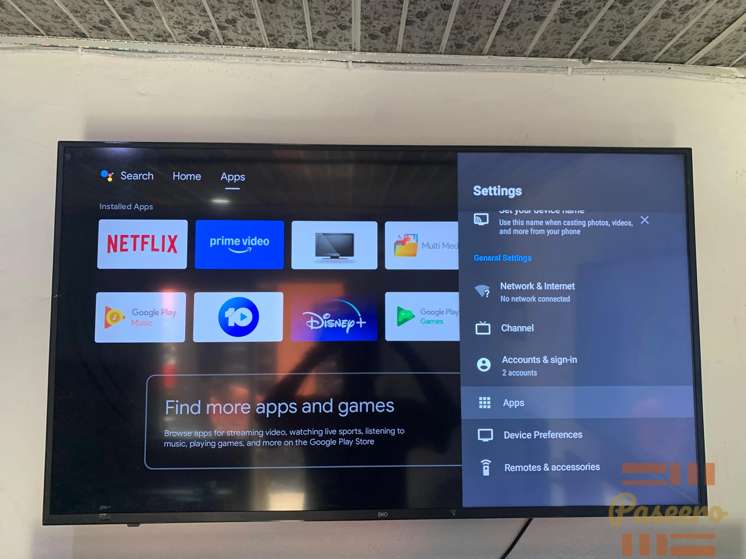 EKO android TV 50 inches 4k display with free Netflix account and YouTube2