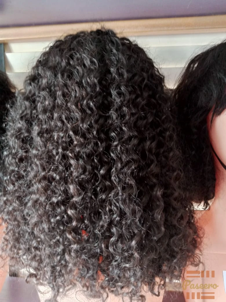 Curly human hair