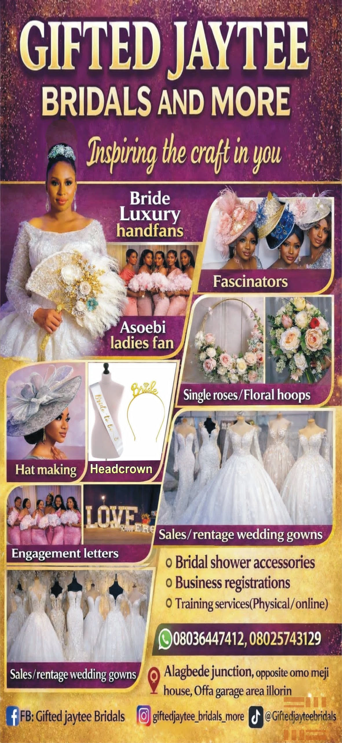 TRAINING ON BRIDAL ACCESSORIES