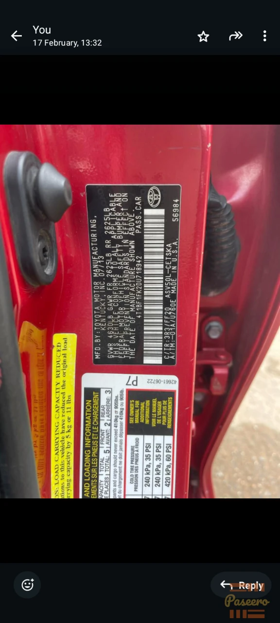 Toyota Camry 20141