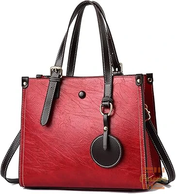FANDARE Women Handbag Tote Top Handle PU Leather Shoulder Satchel Crossbody