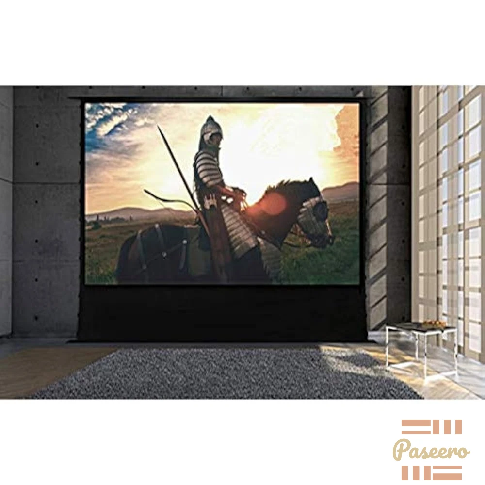 Epetlover 120" Projector Screen Manual Pull Down Outdoor Movie Screen2