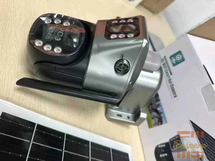 Solar double lens CCTV camera1