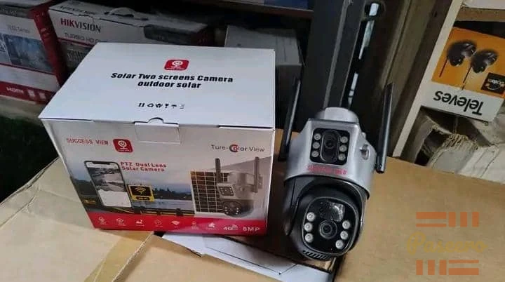Solar double lens CCTV camera3