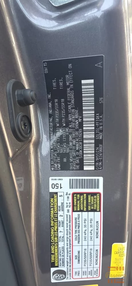 Toyota sienna Xle 20163