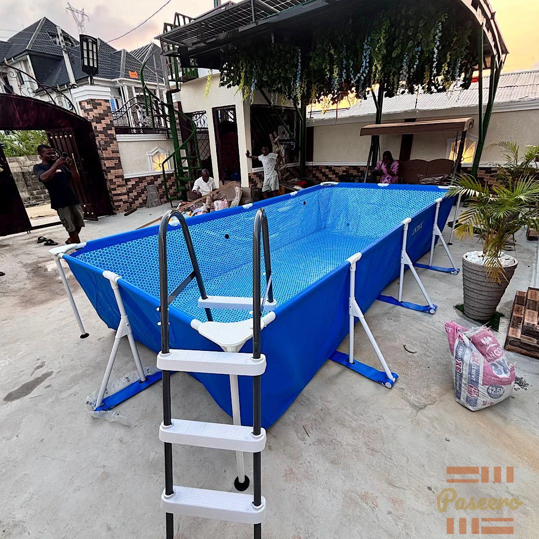 INTEX 14'9" X 7'2" X 33" Metal Frame Rectangular Pool