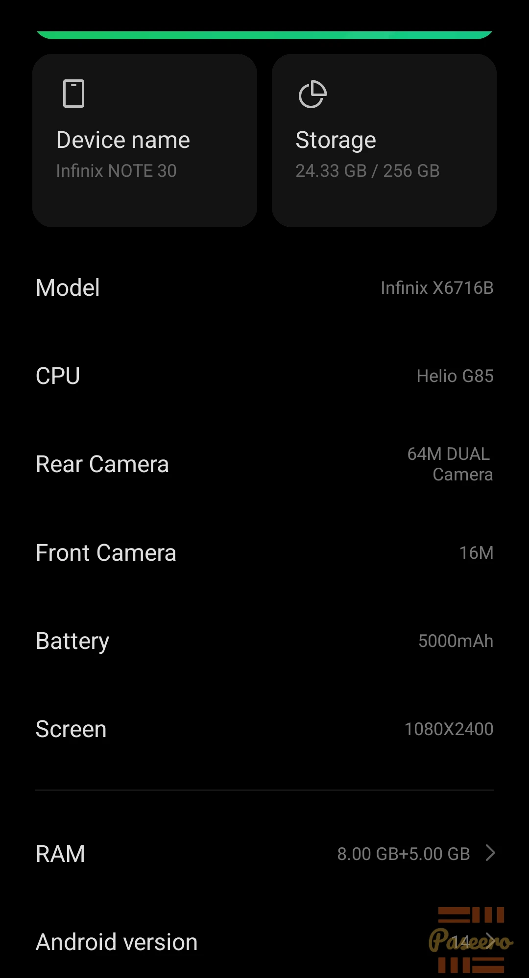 UK used infinix Note 30 phone1