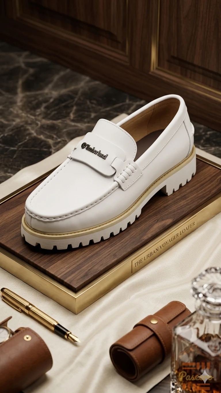 Premium White Timberland 3-Eye Classic Lug Loafer2