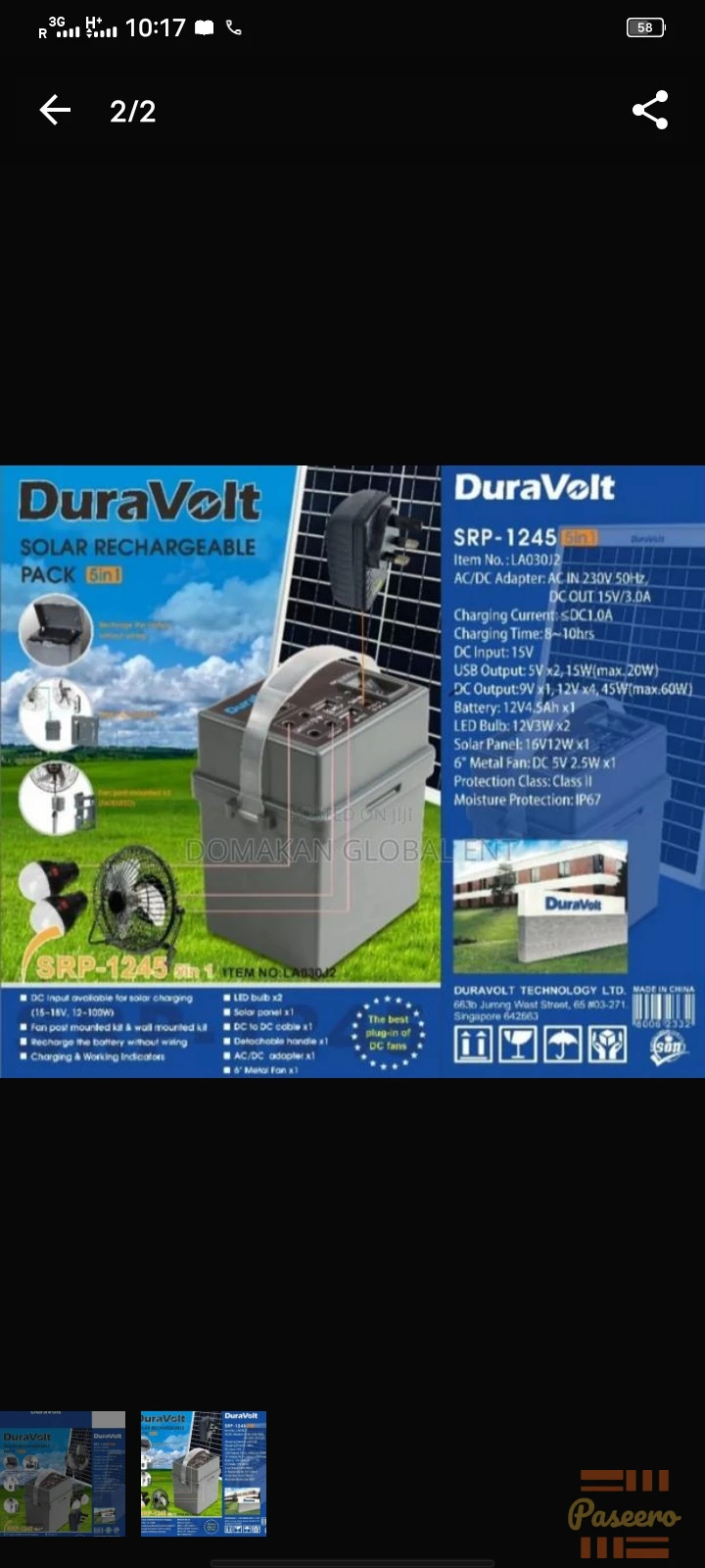 Duravolt Solar power pack1