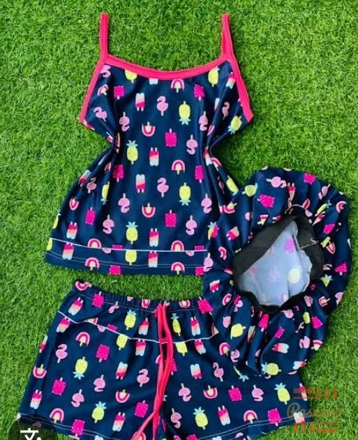 3in1 nightwear set, cotton cami shorts set, satin1