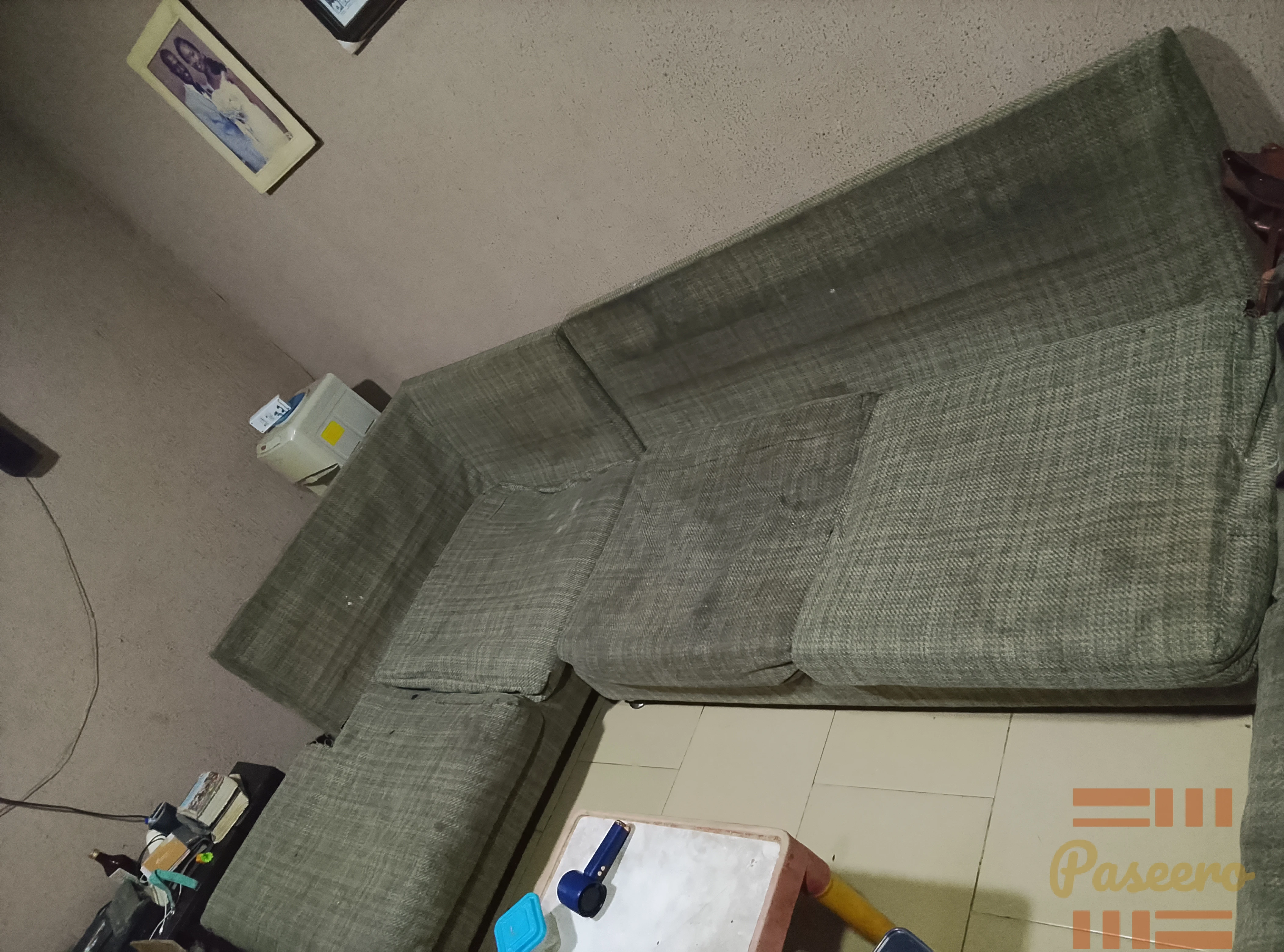 Used 2 double seater L-shaped Sofa