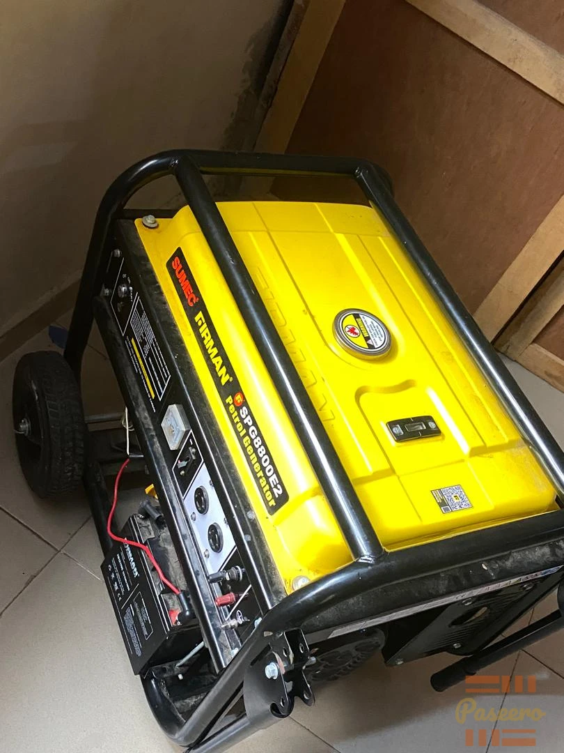 Brand new Sumec Firman 6.0kva key start generator SPG8800E2. On just twice.