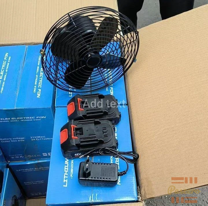 Rechargeable lithium battery fan1