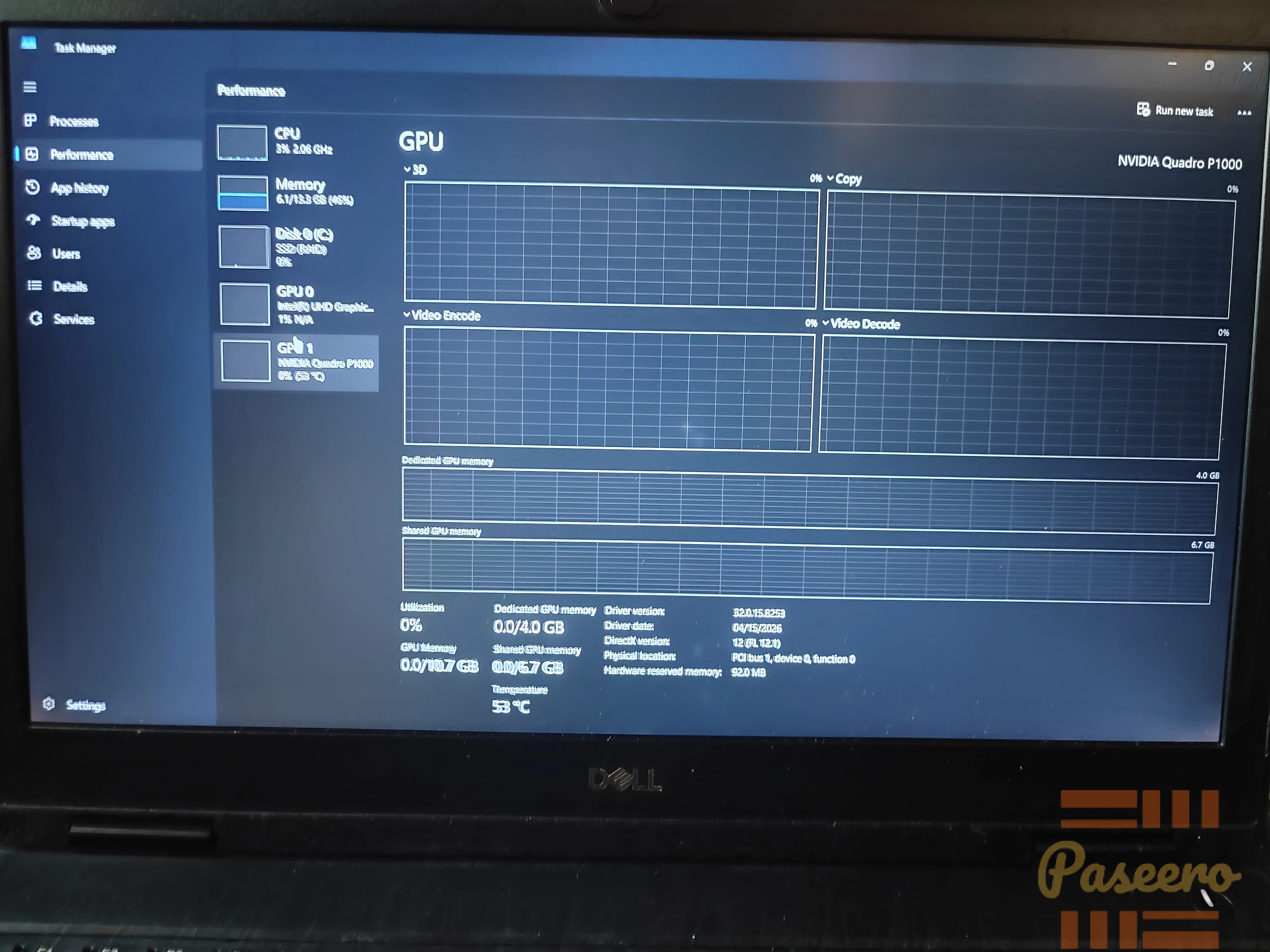 Dell precision 7530 4gb dedicated6